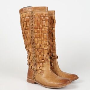 Frye Woven Paige Leather Boots